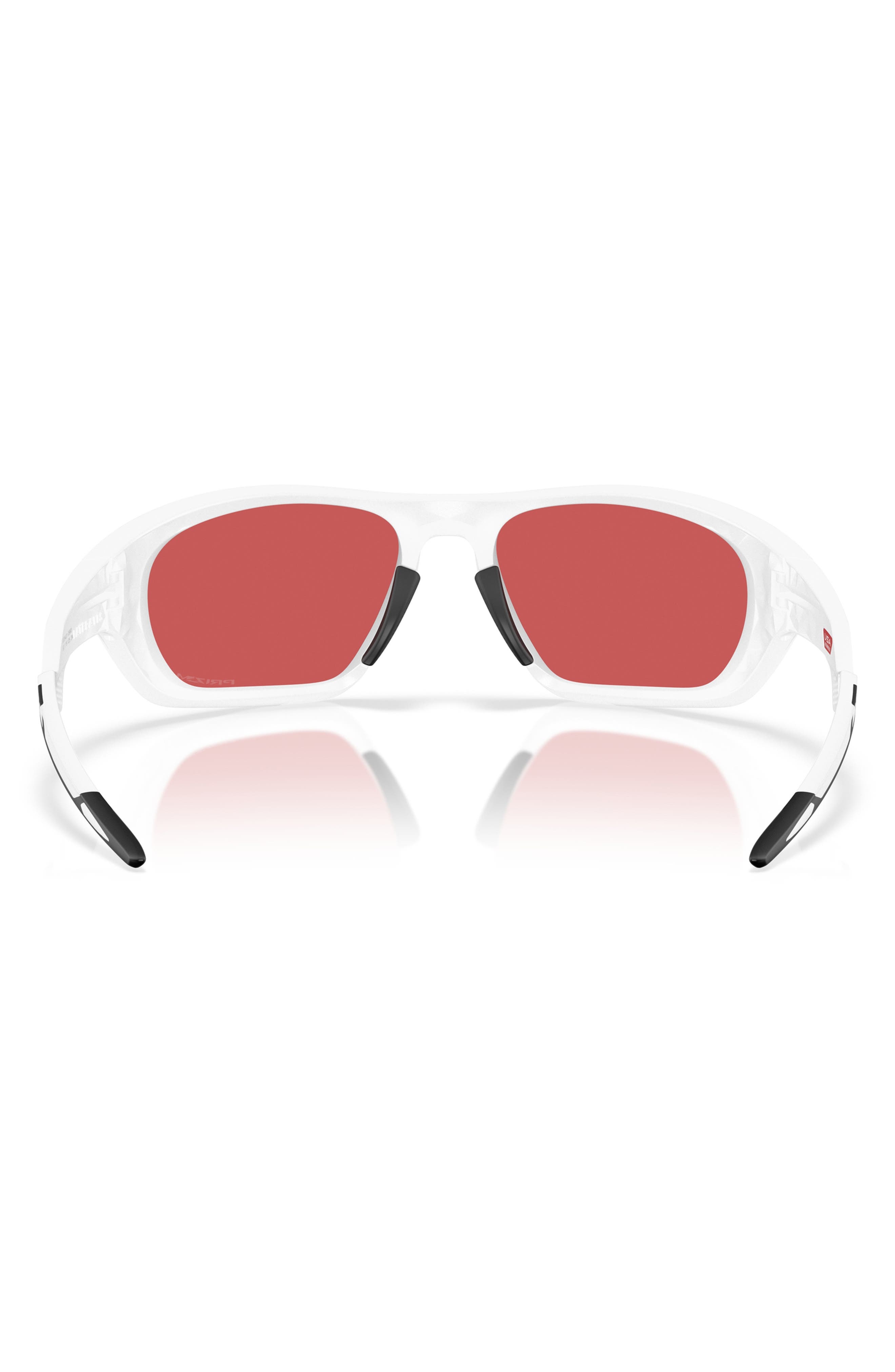 Oakley Lateralis 60mm Prizm™ Polarized Rectangular Sunglasses in White at Nordstrom - 5