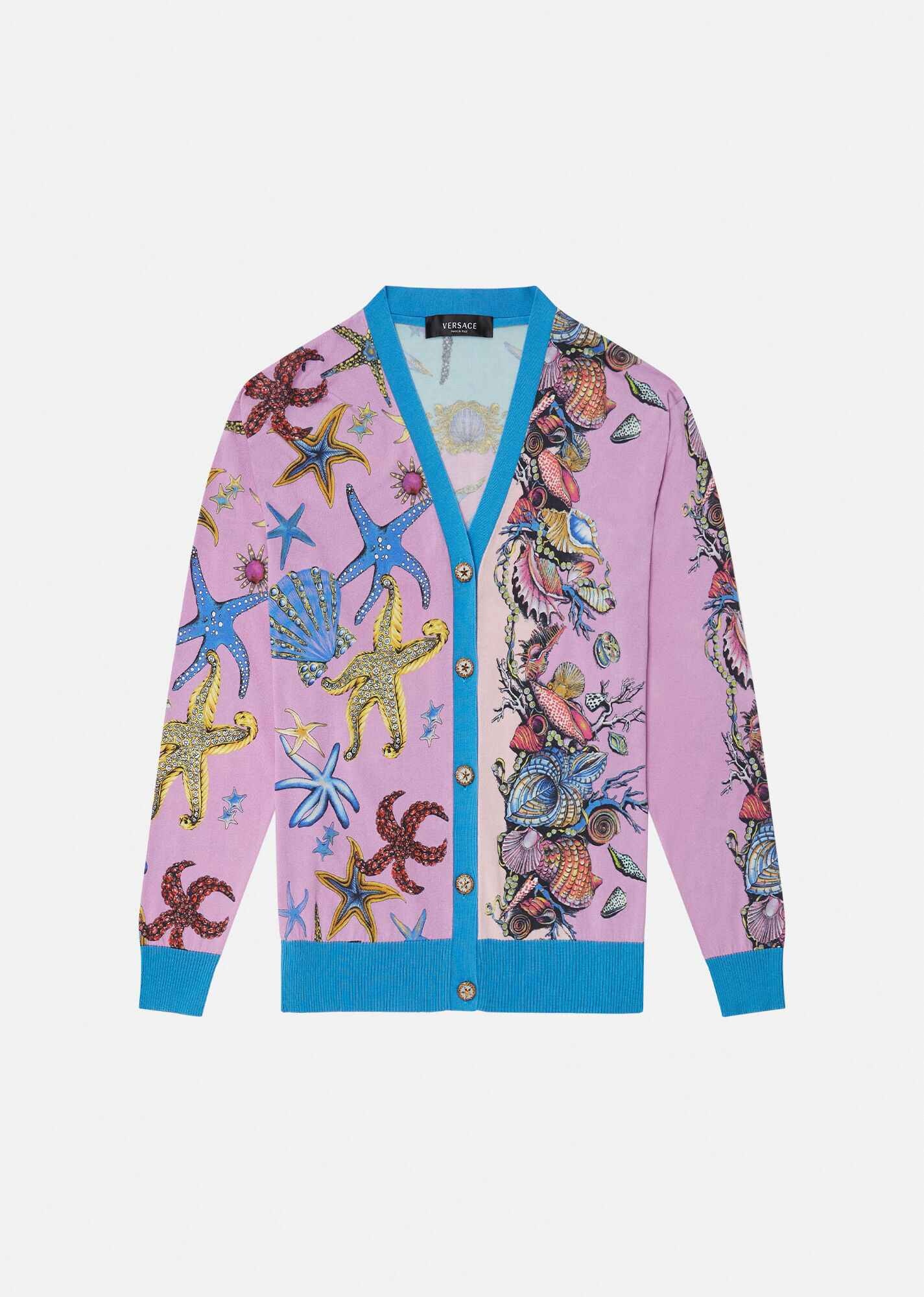 Trésor de la Mer Print Silk Cardigan - 1