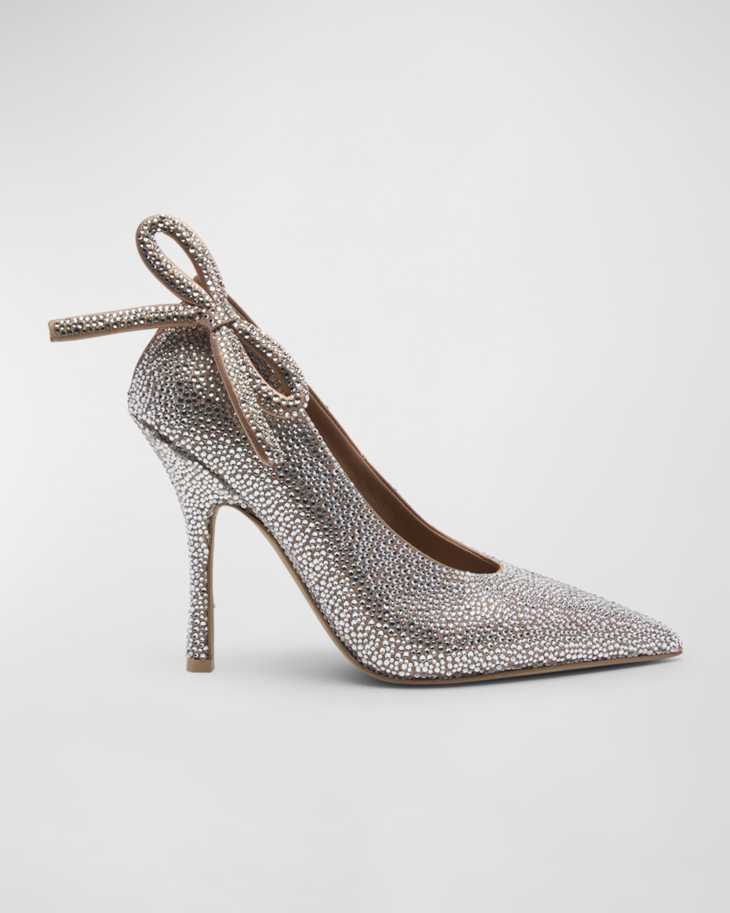 Crystal Satin Pumps - 1