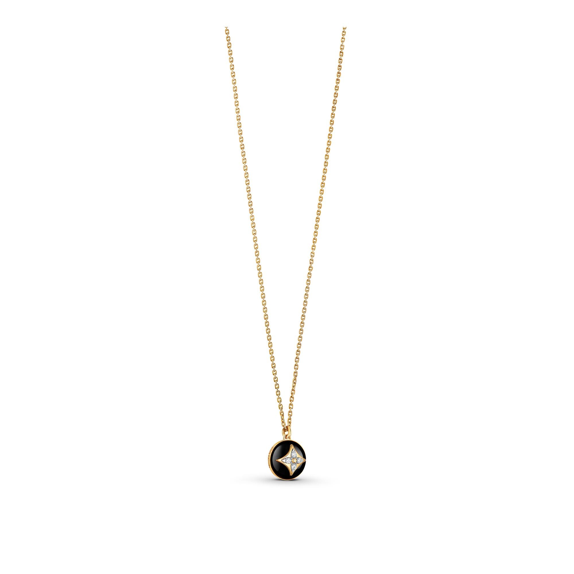 B Blossom Pendant, Yellow Gold, White Gold, Onyx And Diamonds - 3