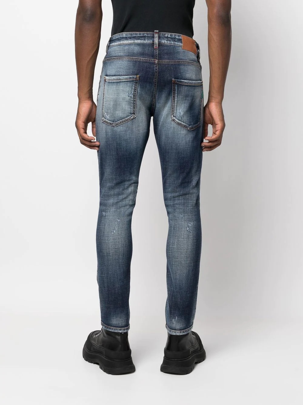 stonewashed skinny-cut jeans - 4