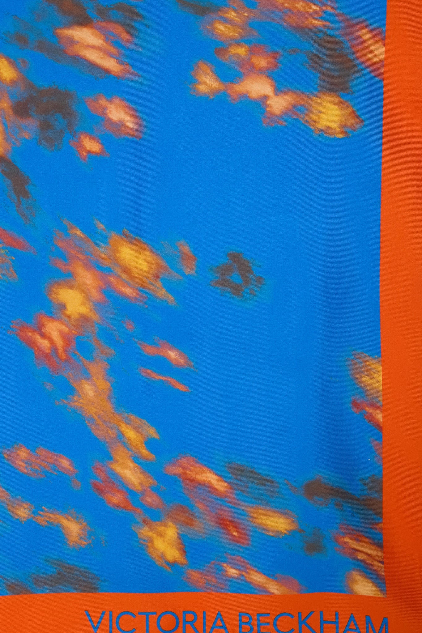 Foulard In Blue Abstract Floral Print - 2