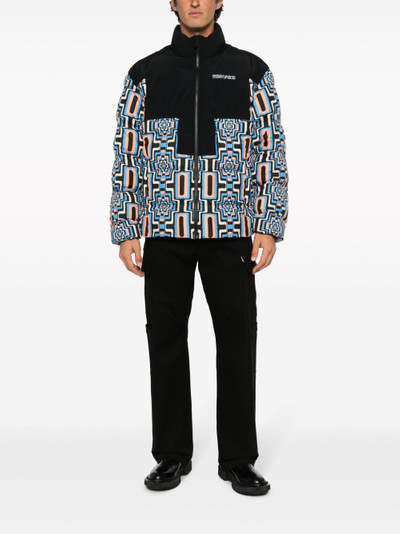 Marcelo Burlon County Of Milan geometric-print quilted puffer jacket outlook