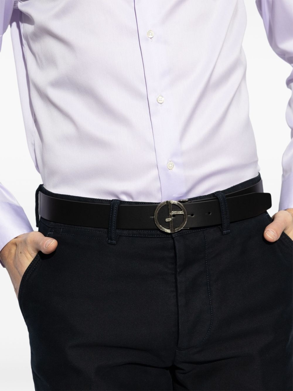 GA-logo leather belt - 4