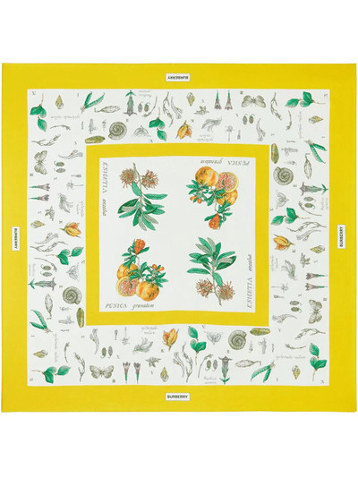 Burberry botanical print square scarf outlook