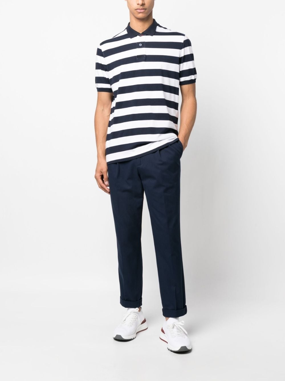 pleated cotton tailored trousers - 2