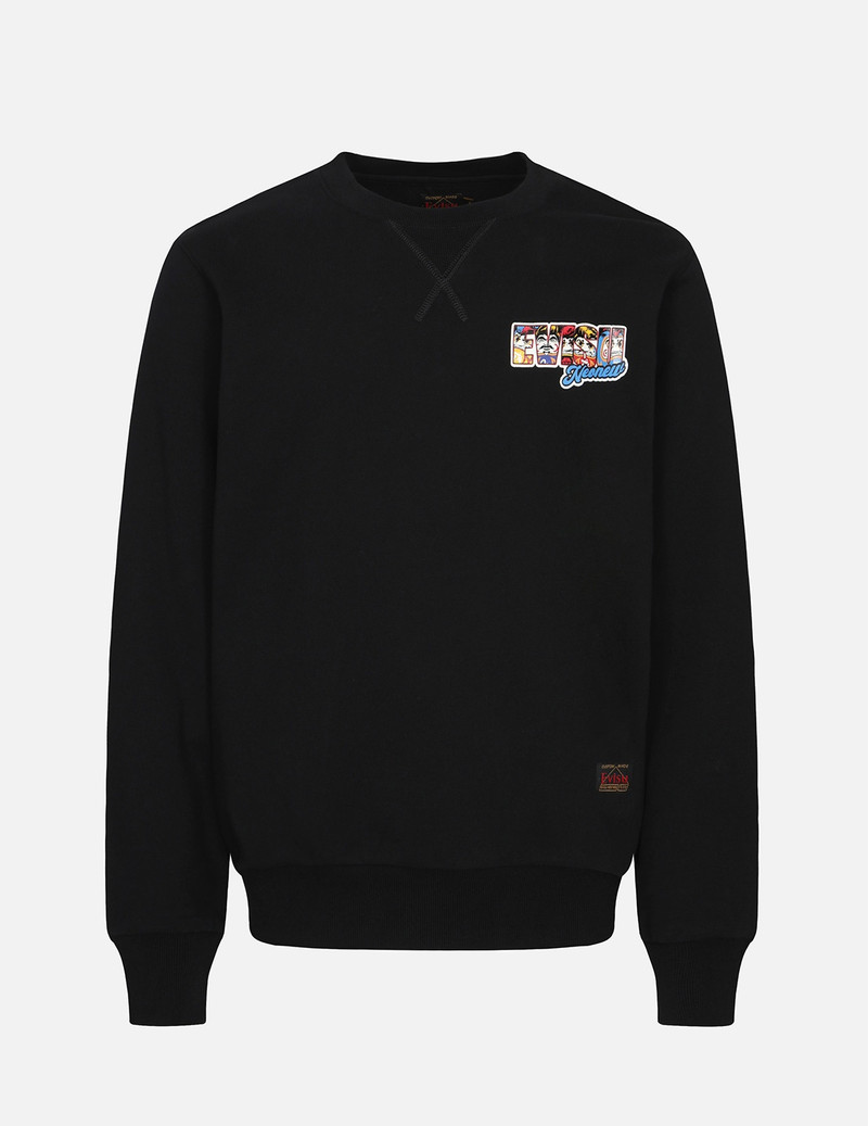 POMPADOUR DARUMA AND KAMON PRINT SWEATSHIRT 1