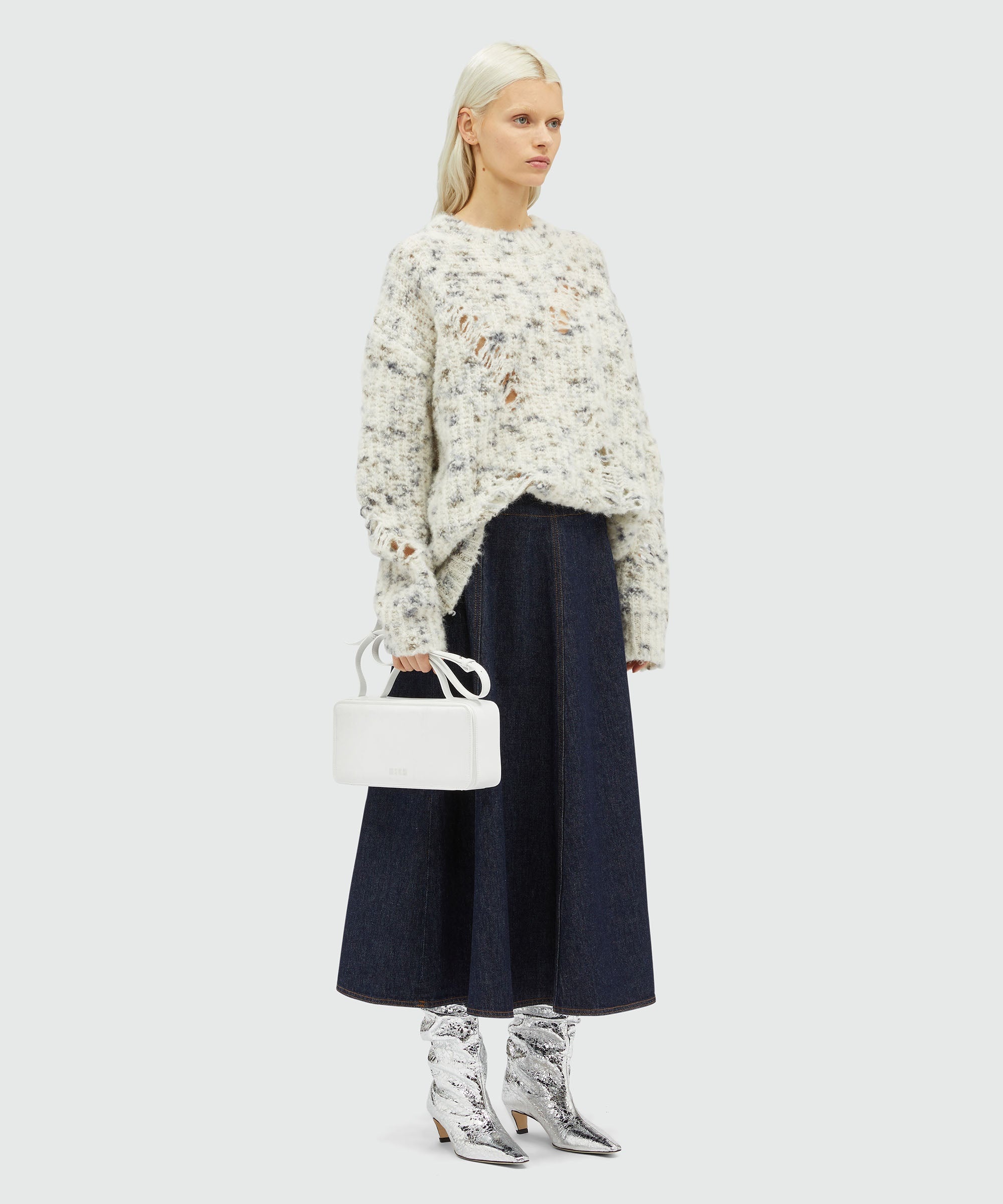 Roomy denim skirt - 4