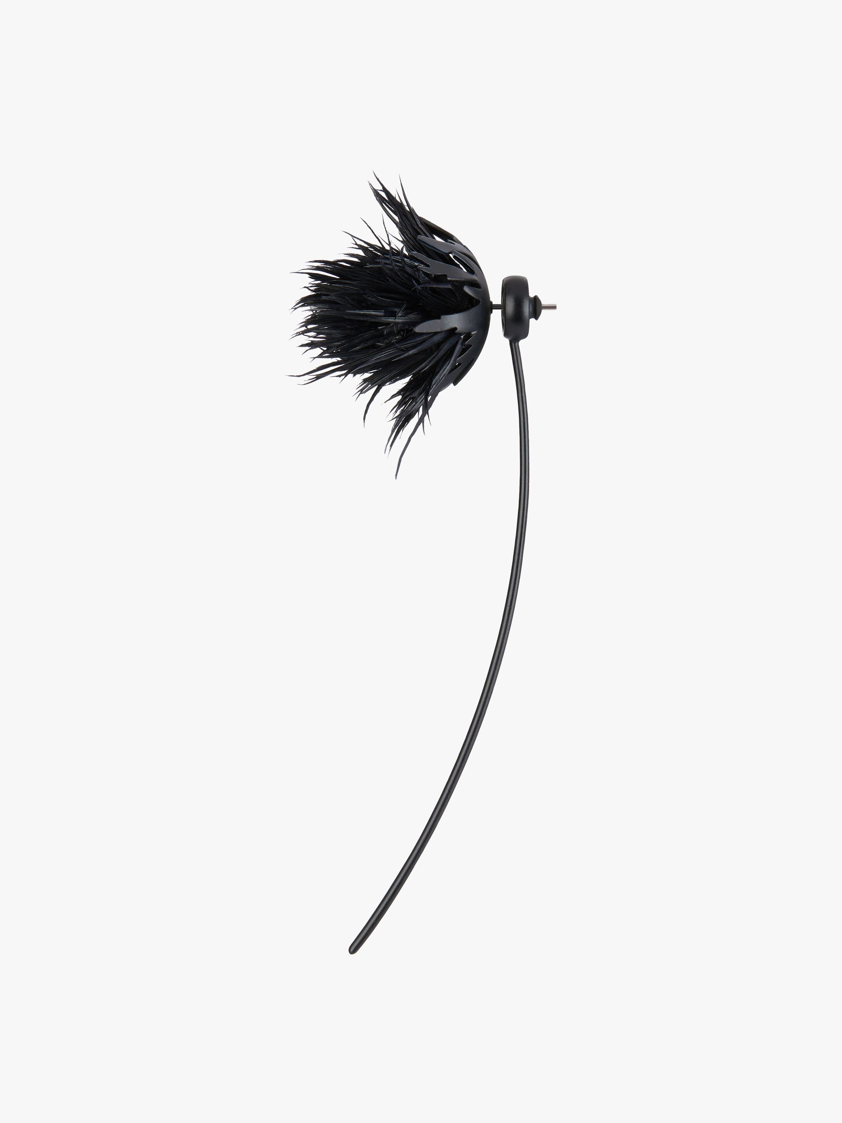 THISTLE EARRINGS WITH FEATHERS - 7