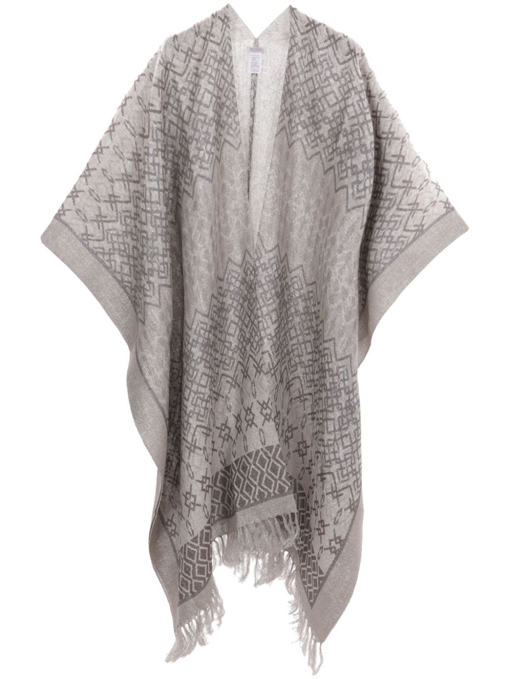 geometric-print cape - 1