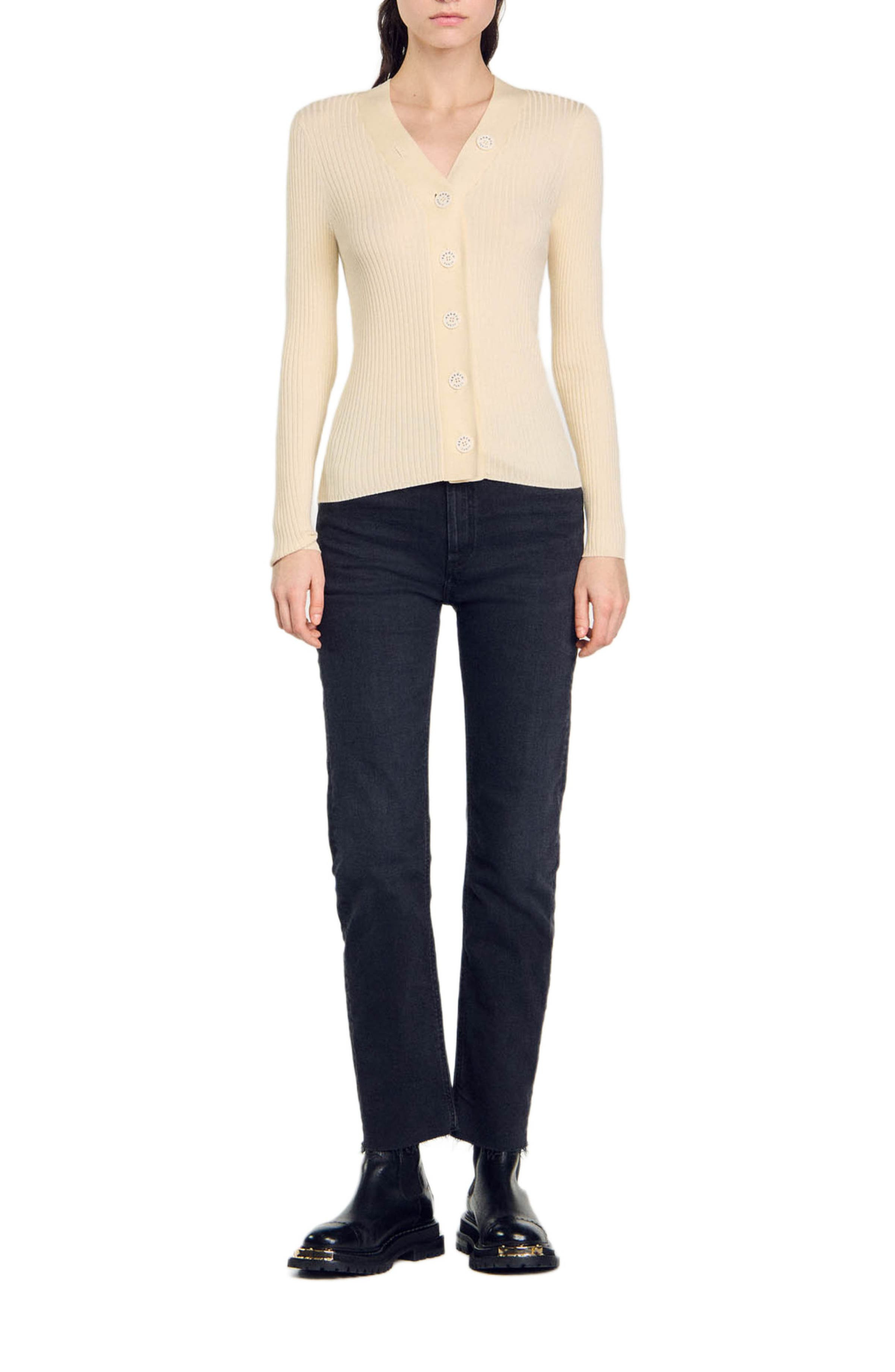 Ribbed Cardigan - 5