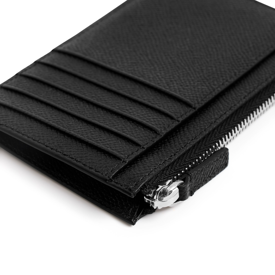 Men's Passport Long Coin And Card Holder in Black - 4