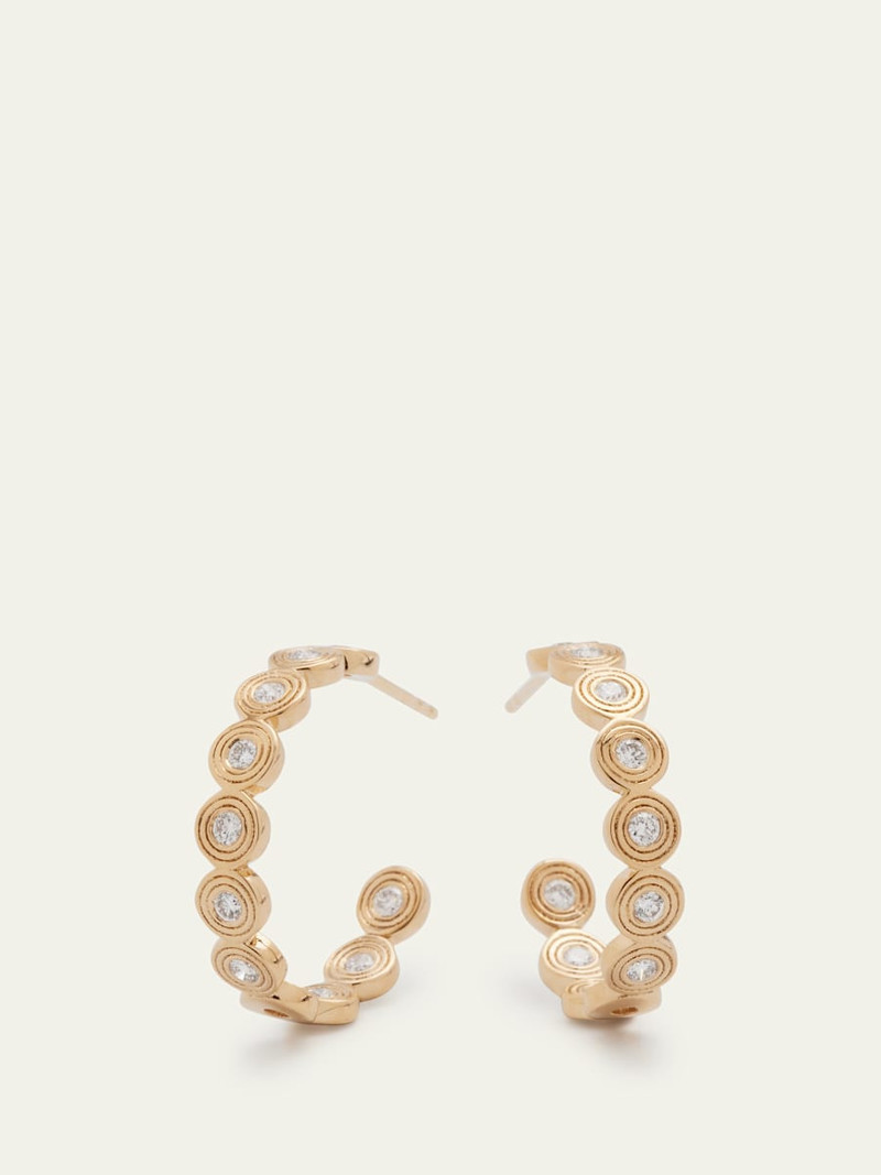 SYDNEY EVAN 14k Gold Fluted Diamond Earrings outlook