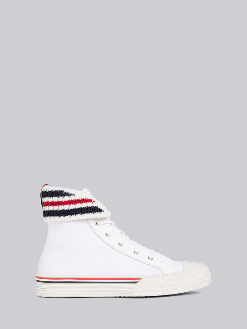 Canvas Knit Cuff Collegiate High Top 1