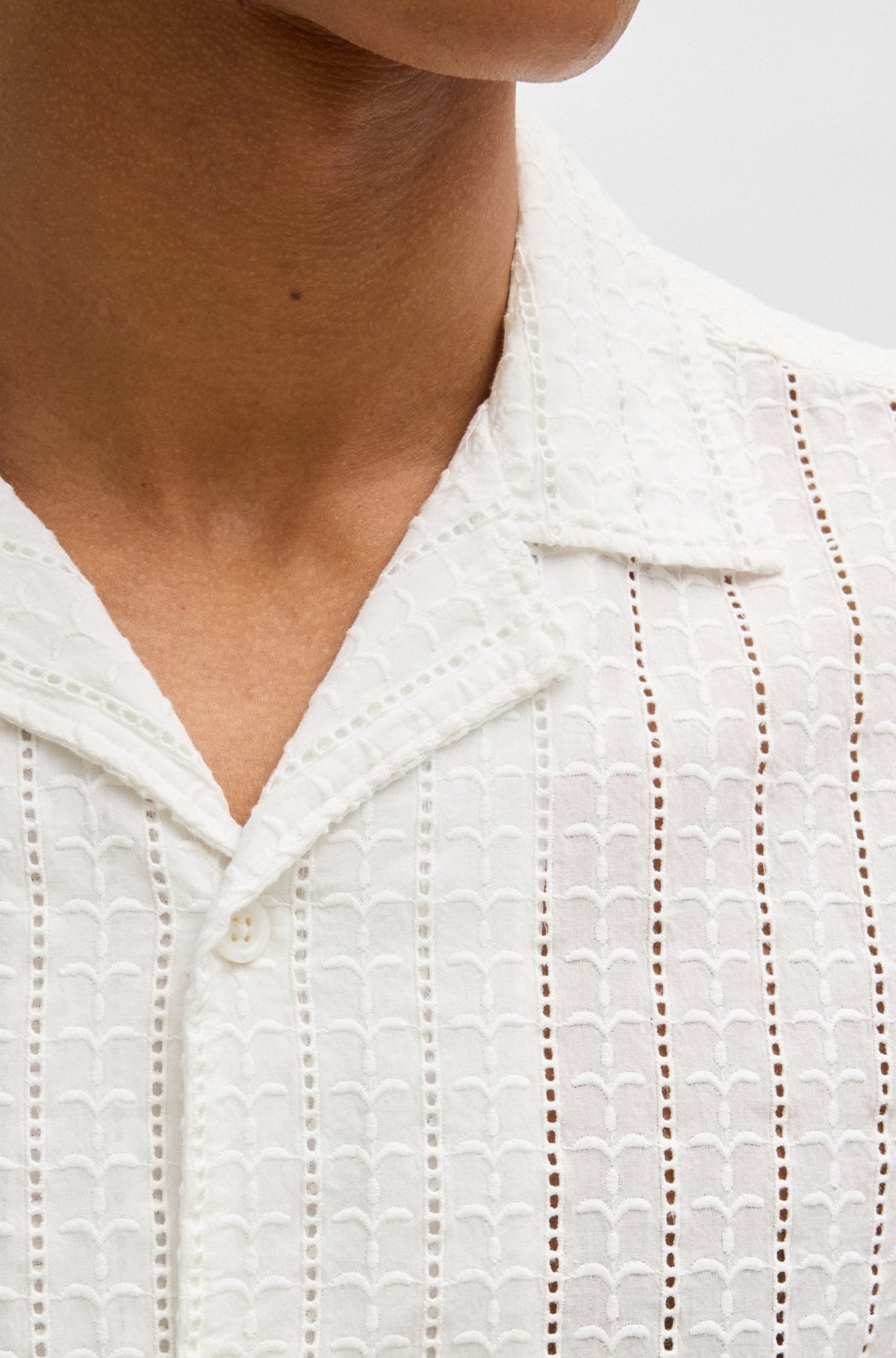 RELAXED-FIT SHIRT WITH BRODERIE ANGLAISE - 6
