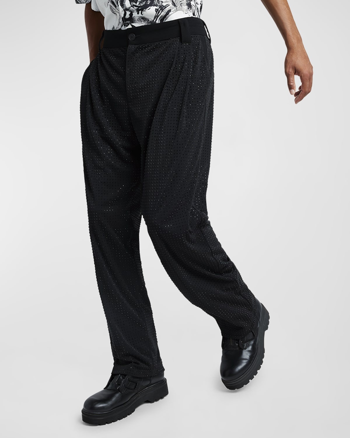 Men's Strass Pleated Trousers - 6