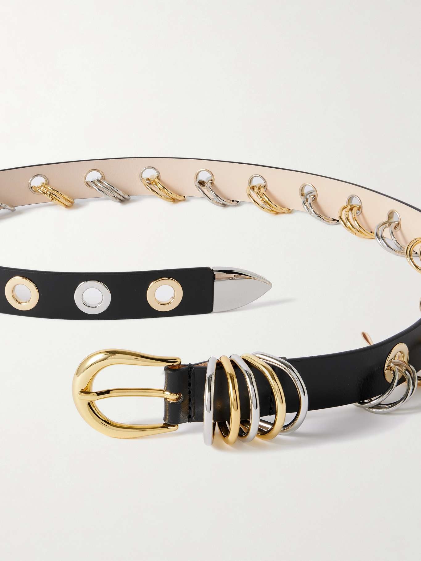 Revenge embellished leather belt Black - 3