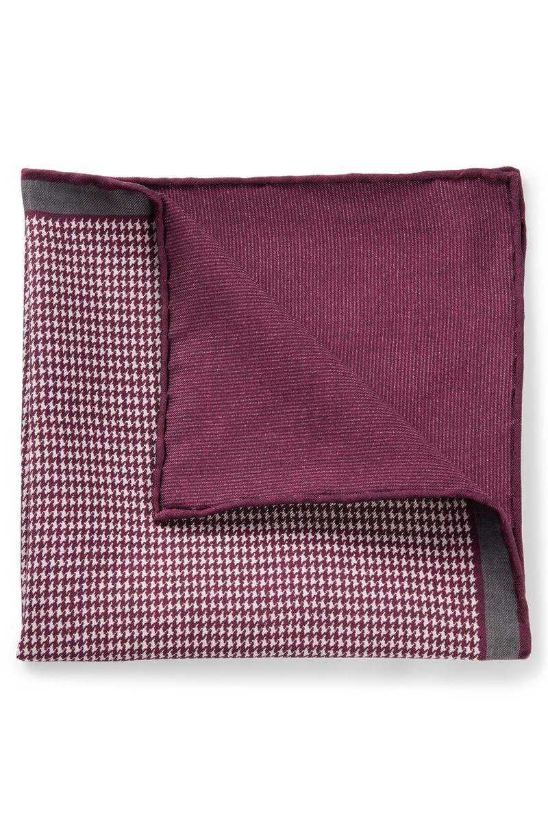 POCKET SQUARE IN PURE SILK WITH DOUBLE PRINT 1