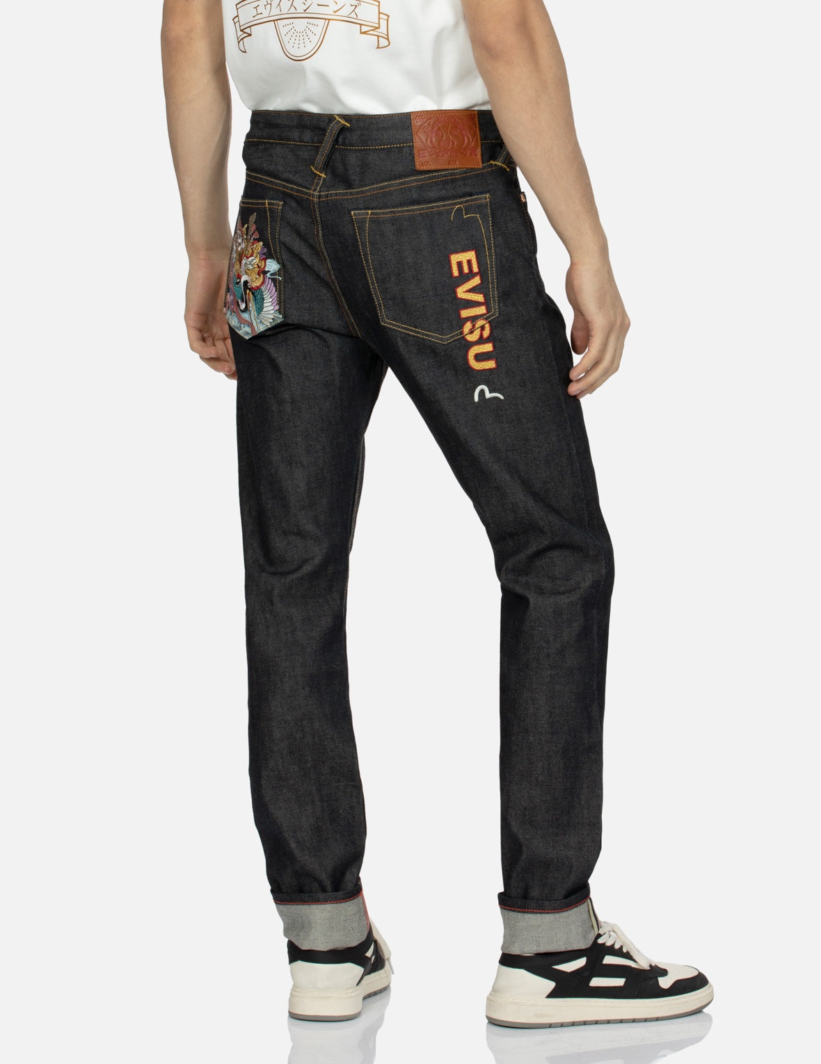 Fukurokuju Embroidery  Carrot Fit Jeans #2017 - 7