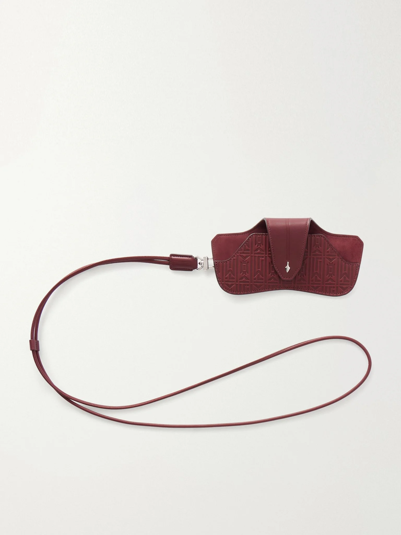Hunter embossed leather travel case Burgundy - 1