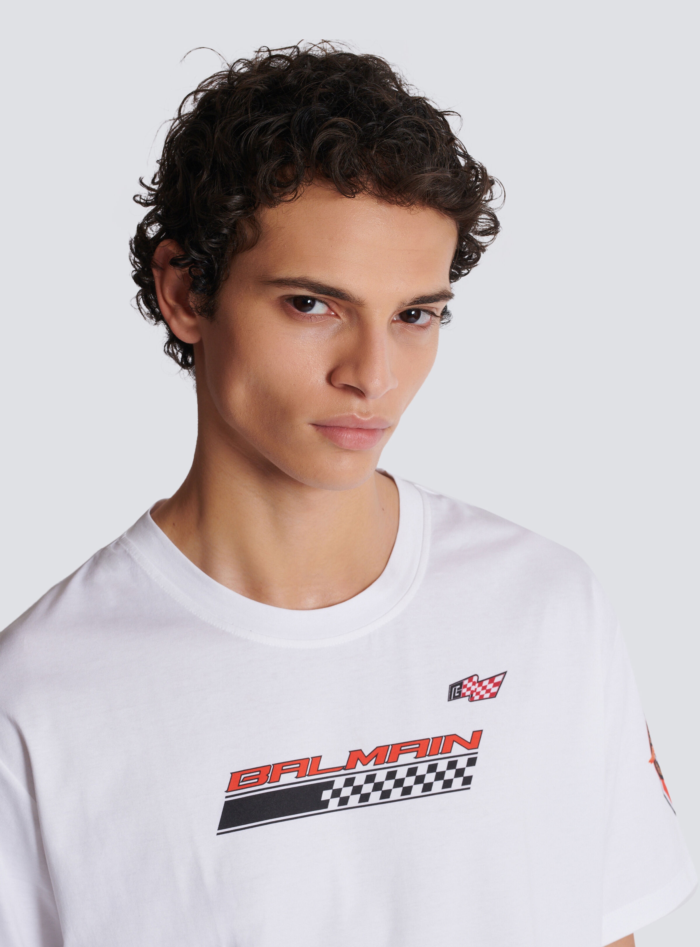 T-shirt with Balmain Racing print - 7