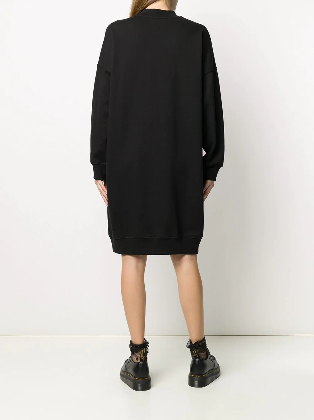 brushstroke logo sweater dress - 4