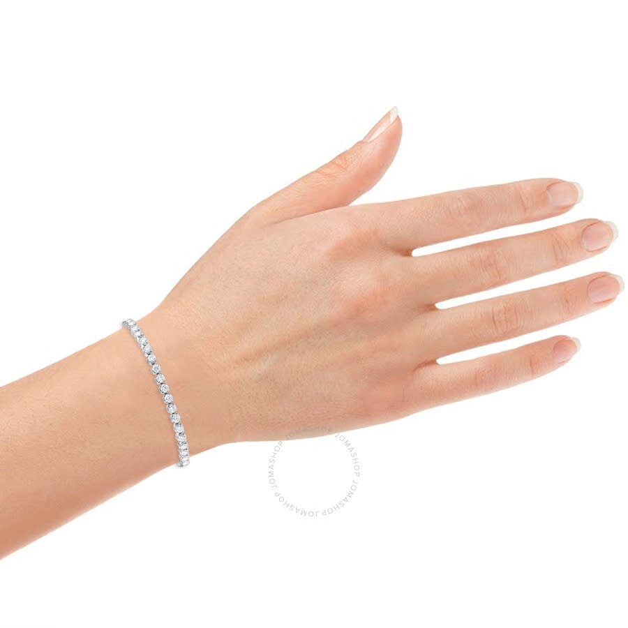 Brilliant Diamond - Brilliant Diamond 14KT White Gold 5.00 Cttw Lab Grown Diamond Tennis Braceletfor Women - 2