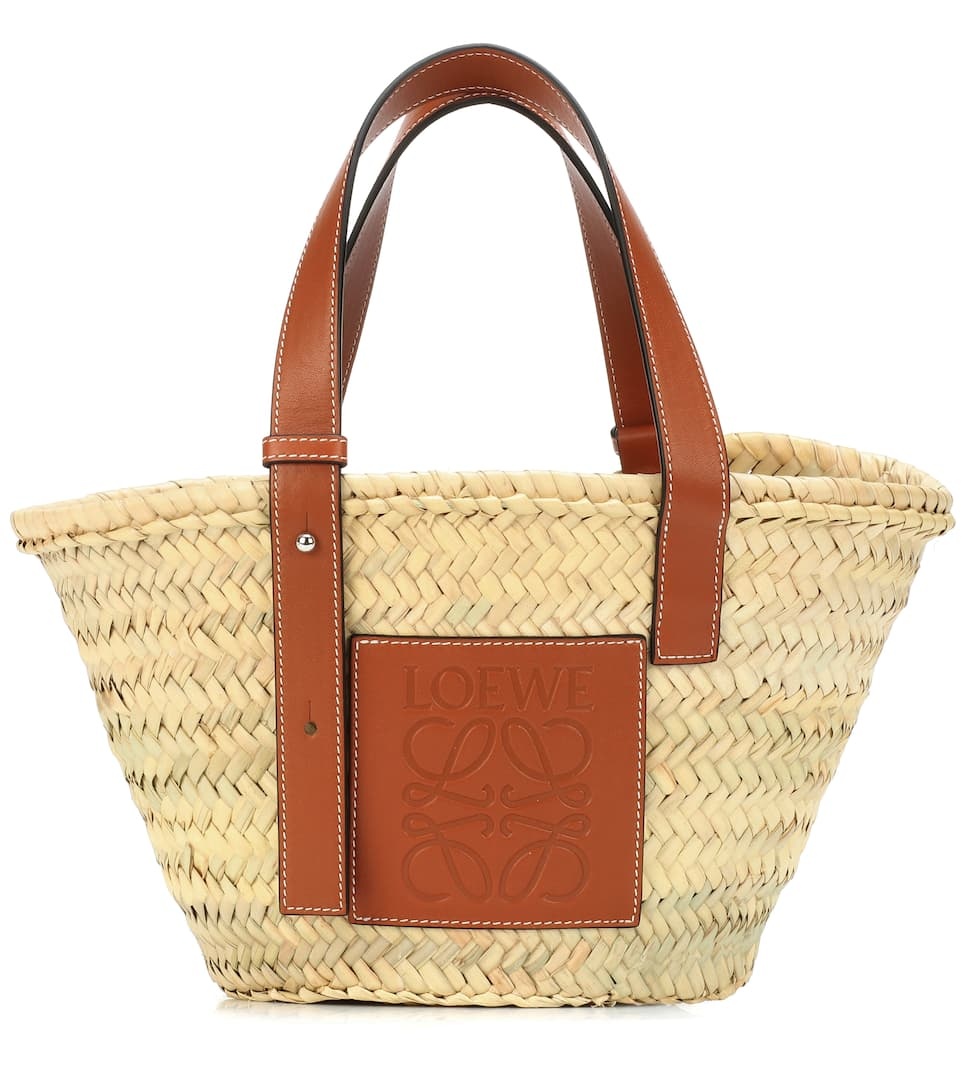 ∞∞ LOEWE ∞∞ Small leather-trimmed バスケットバッグ ☆ Loewe Small leather-trimmed basket tote | mytheresa | REVERSIBLE