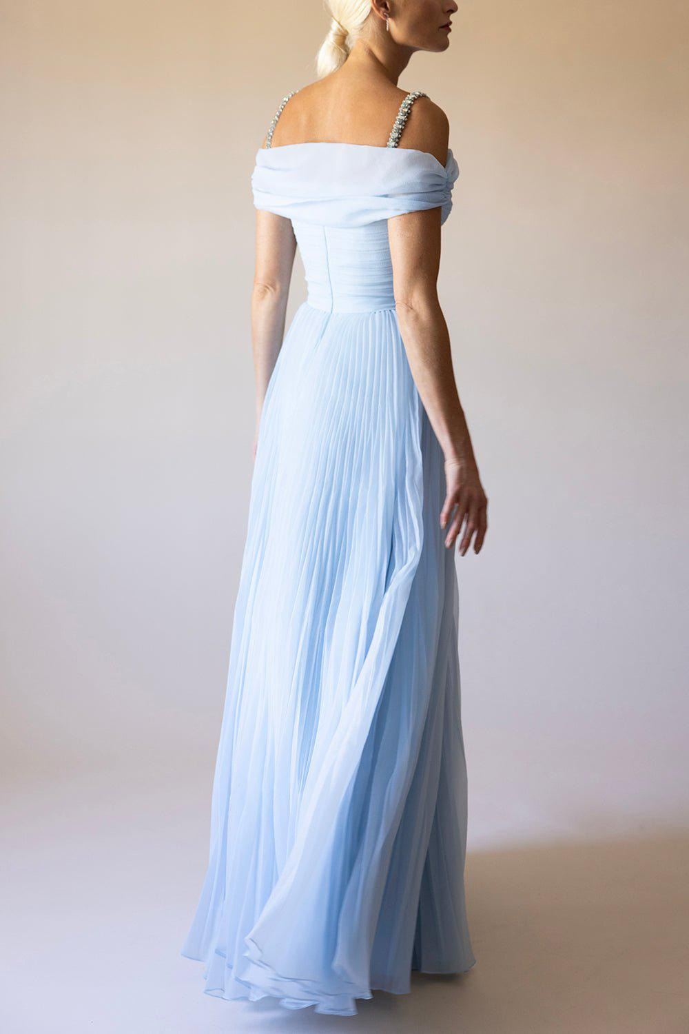 Mara Gown - Smoky Blue - 5