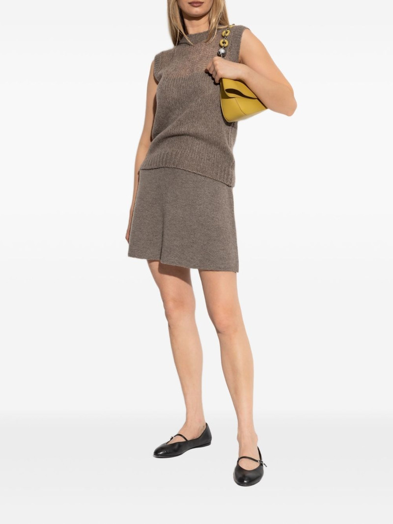LISA YANG ribbed-knit mini skirt outlook