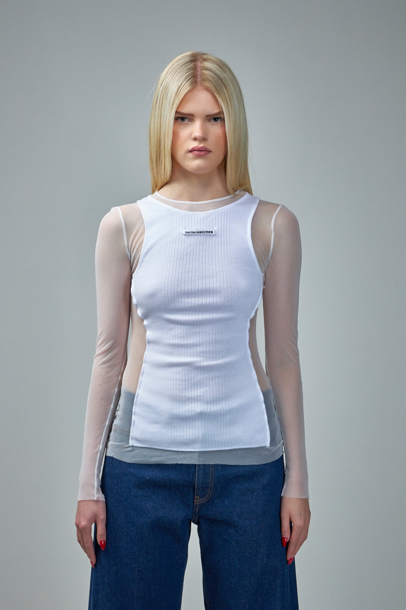 Mesh Top with Rib "Petit Grand" - 1