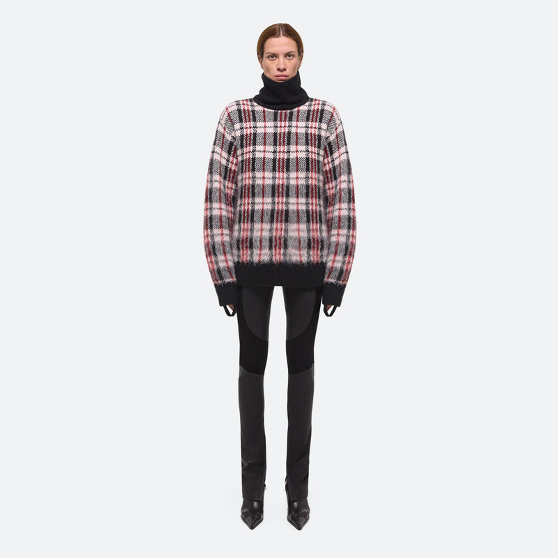 BRUSHED PLAID TURTLENECK SWEATER 5