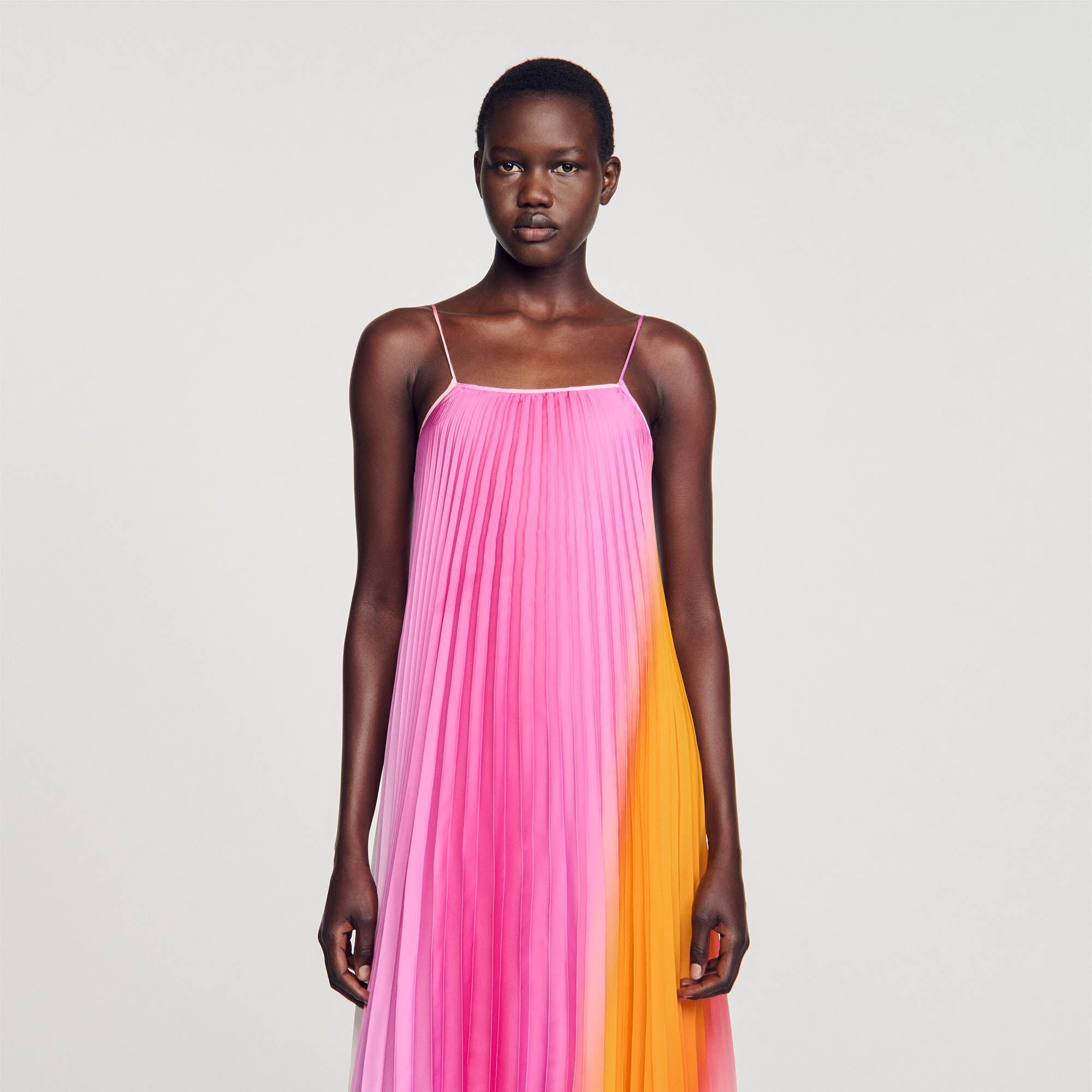 SUNRAY-PLEATED MAXI DRESS - 5