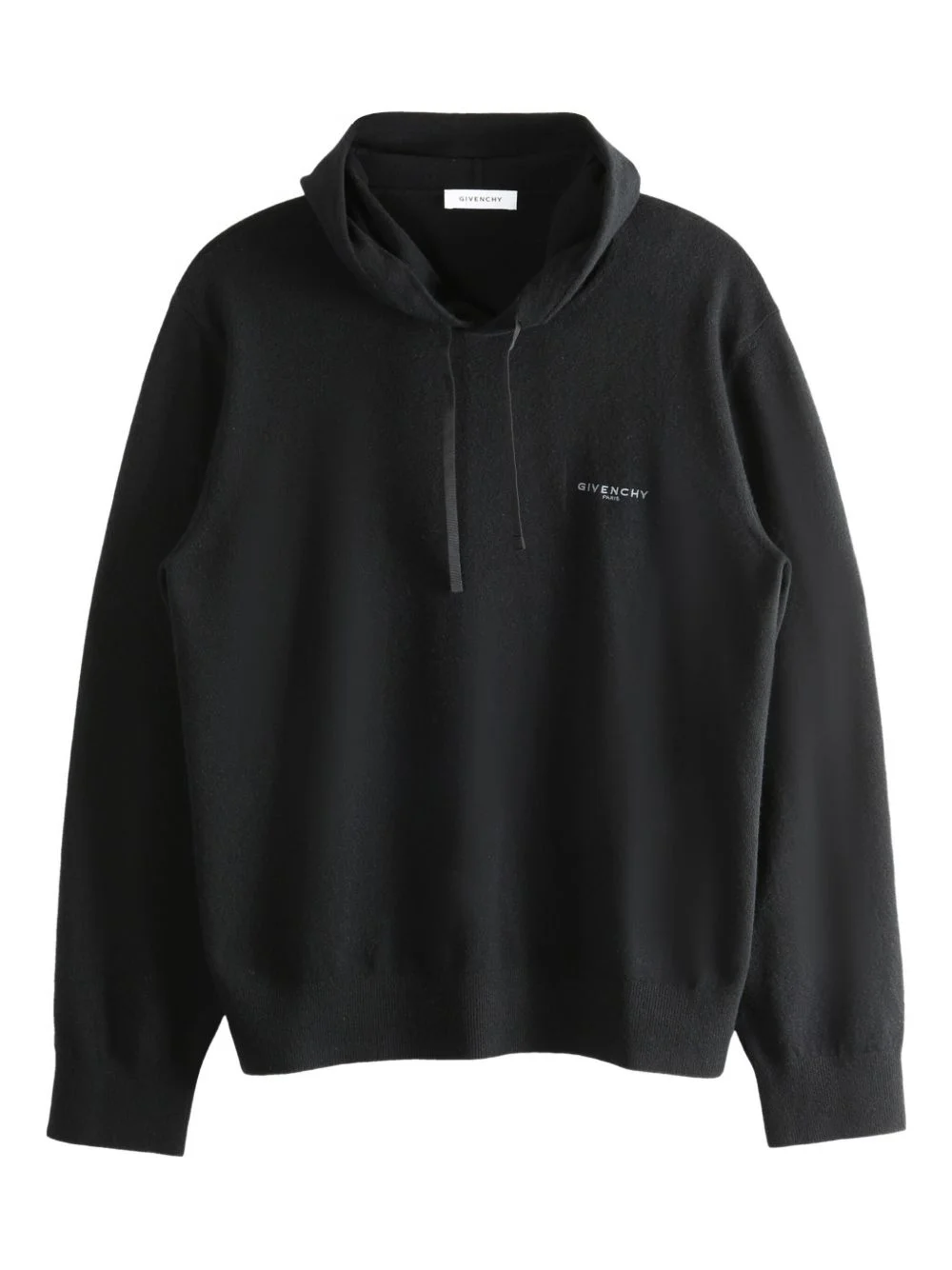 logo hooded wool knitwear - 1