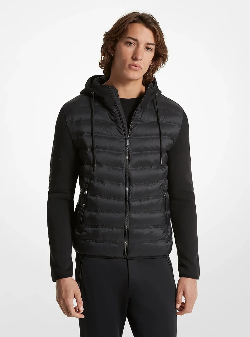 Galway Quilted Mixed-Media Jacket - 1