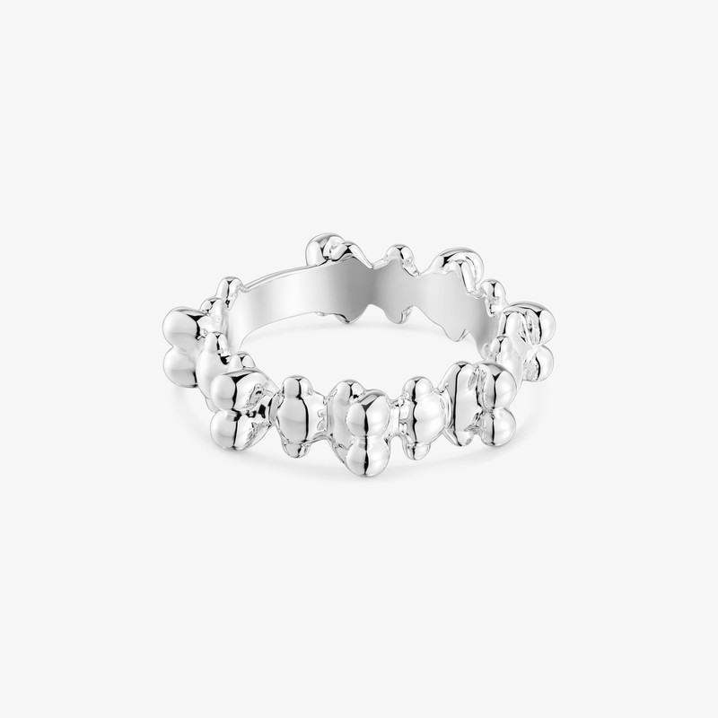 TOUS Medium silver Ring with bear motifs Bold Bear outlook