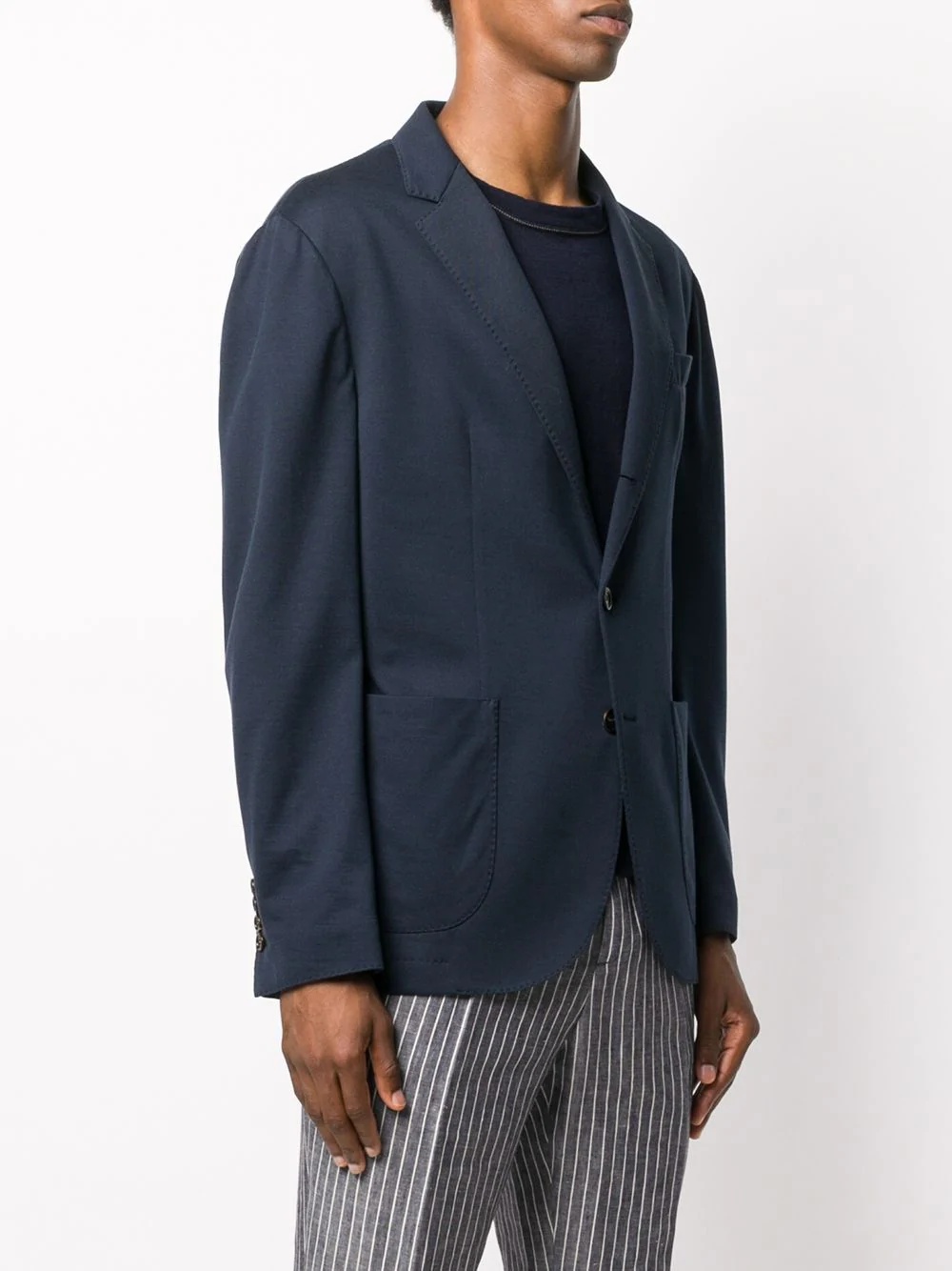 single-breasted fitted blazer - 3