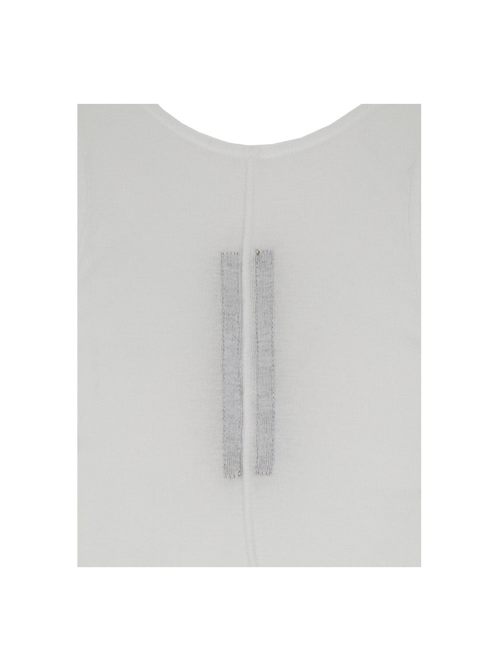 Drkshdw Men White Racerback Top With Oversize Band  In Cotton Man - 3
