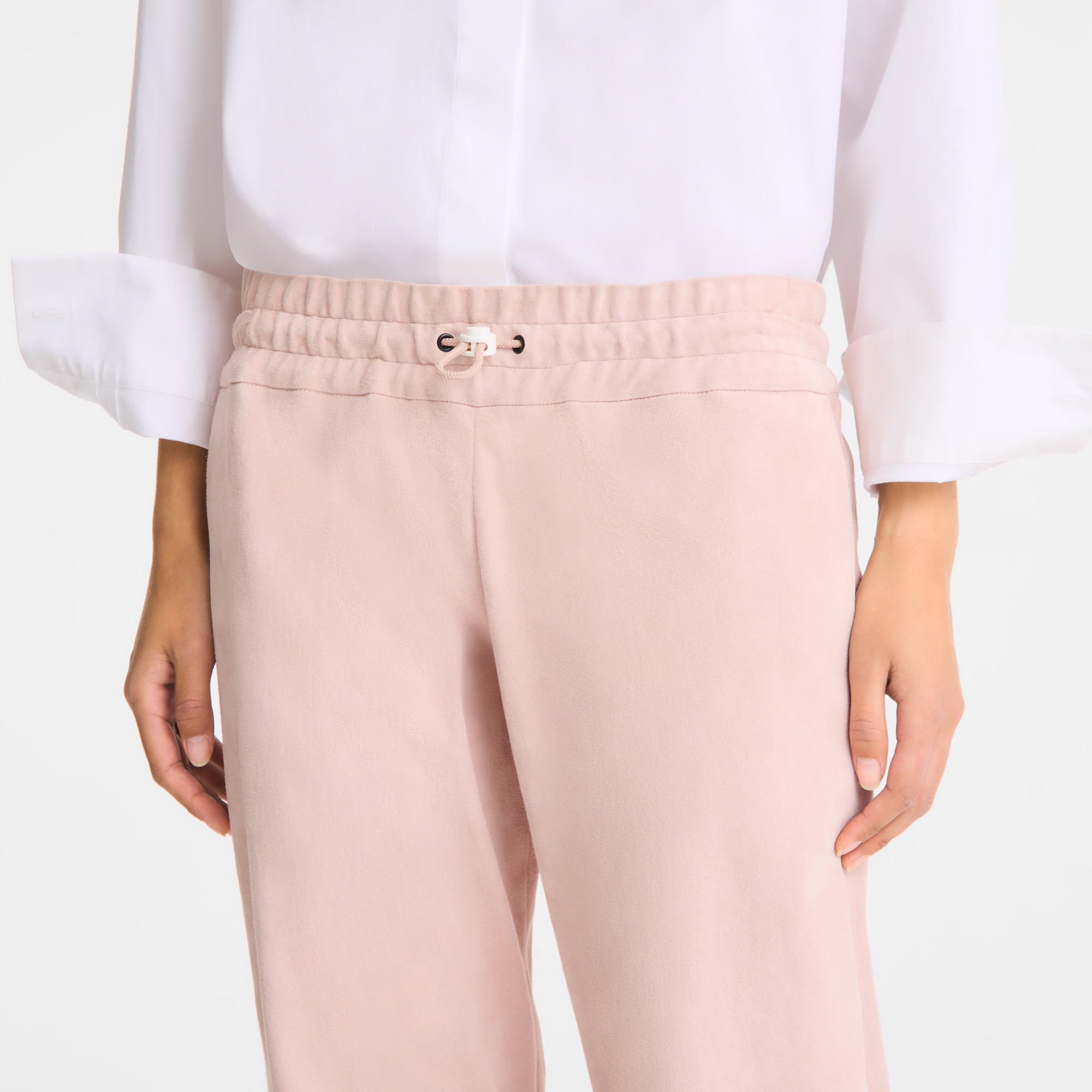 Leather straight pants Pink - Leather - 5