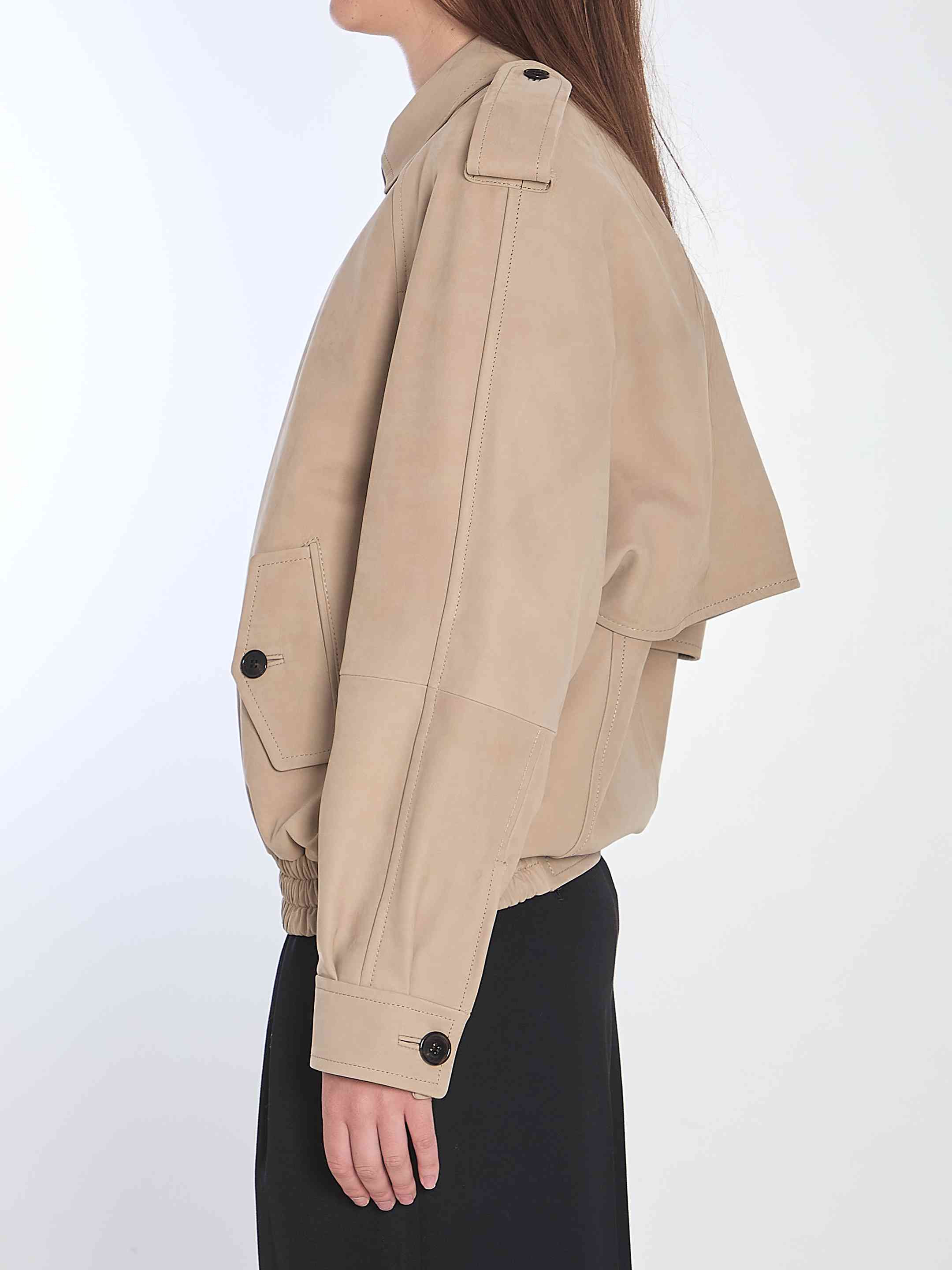 Saint Laurent Women Nubuck Bomber Jacket - 3
