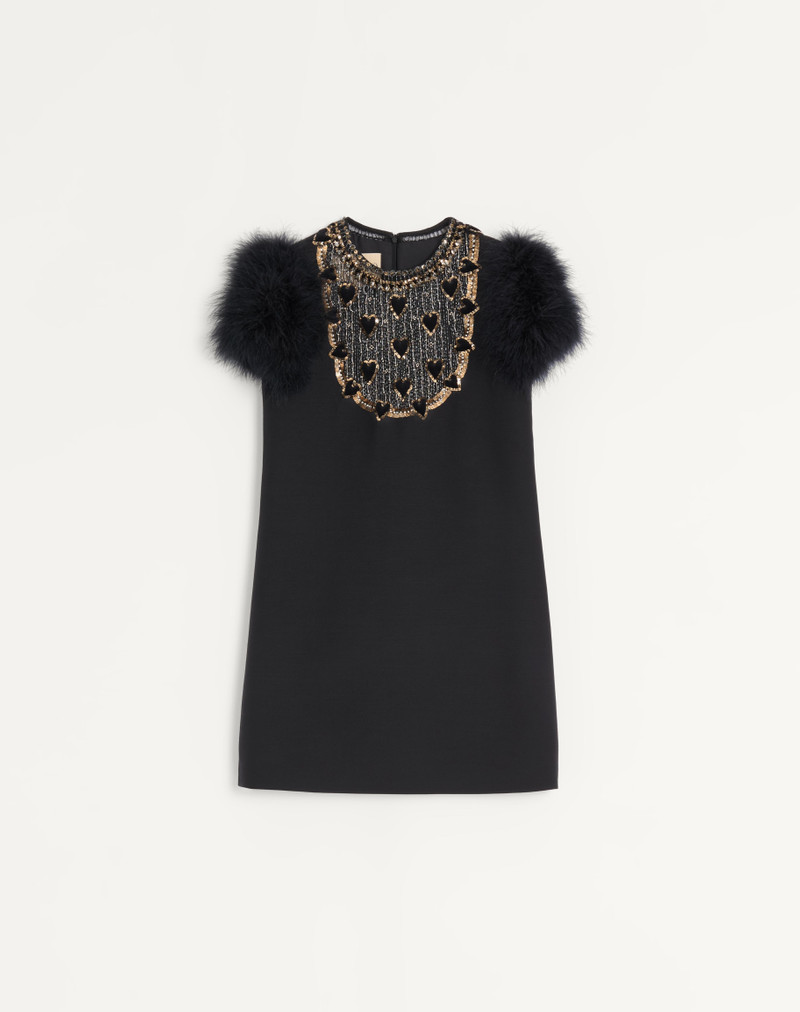 EMBROIDERED CREPE COUTURE SHORT DRESS 1