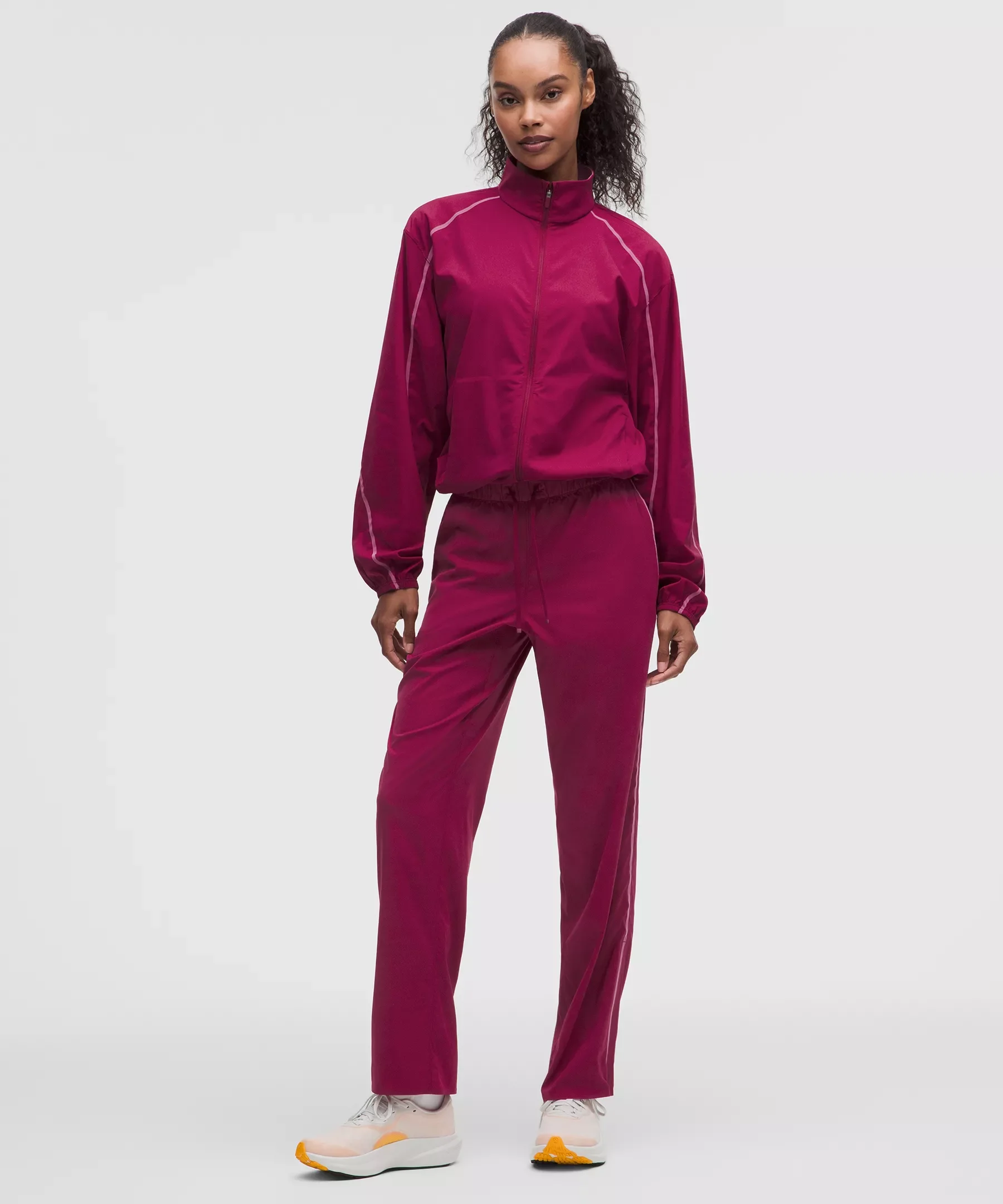 Two-Toned Mid-Rise Track Pant - 1