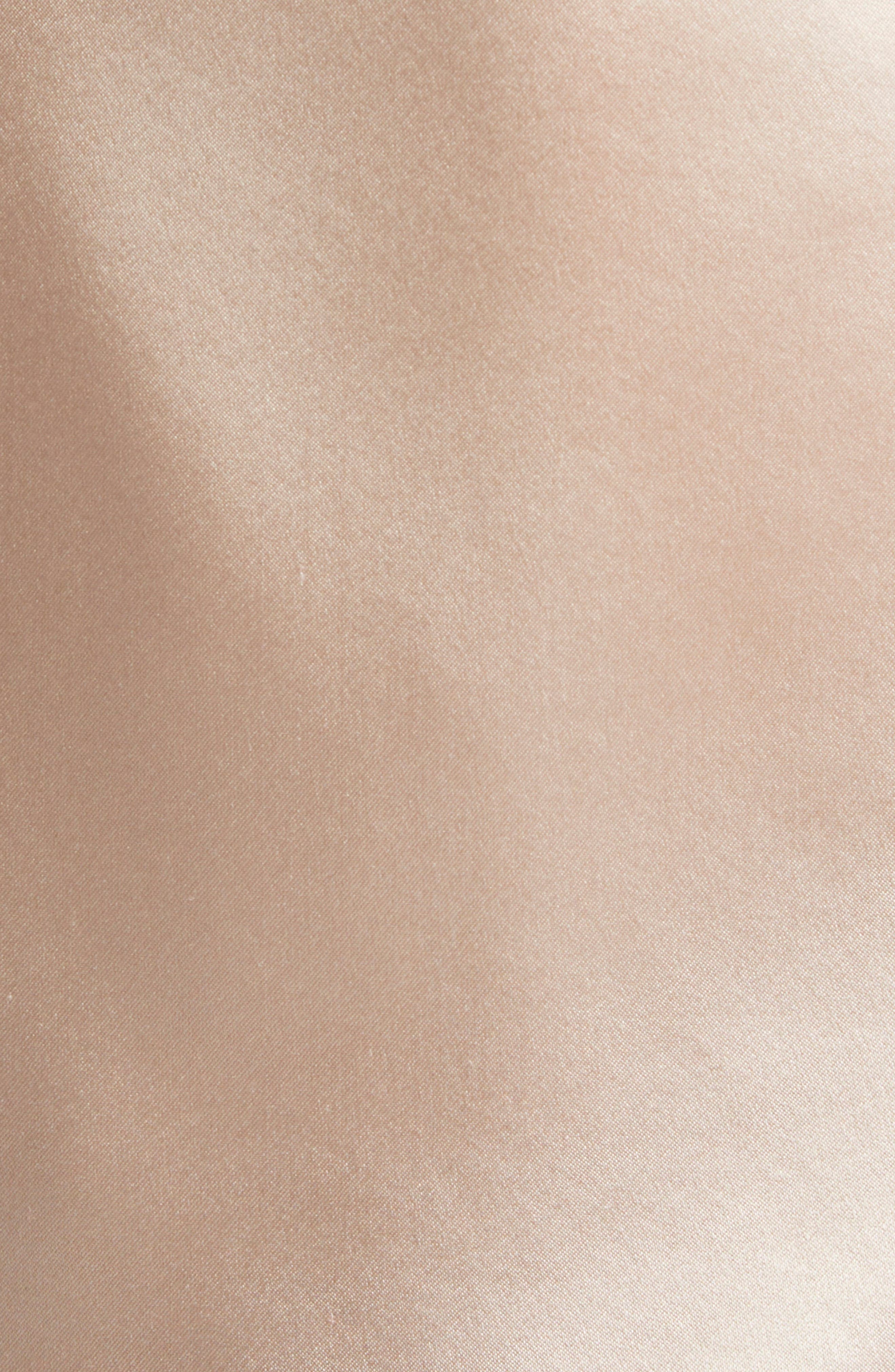 Balmain Draped Satin Bustier Top in Light Beige at Nordstrom - 6