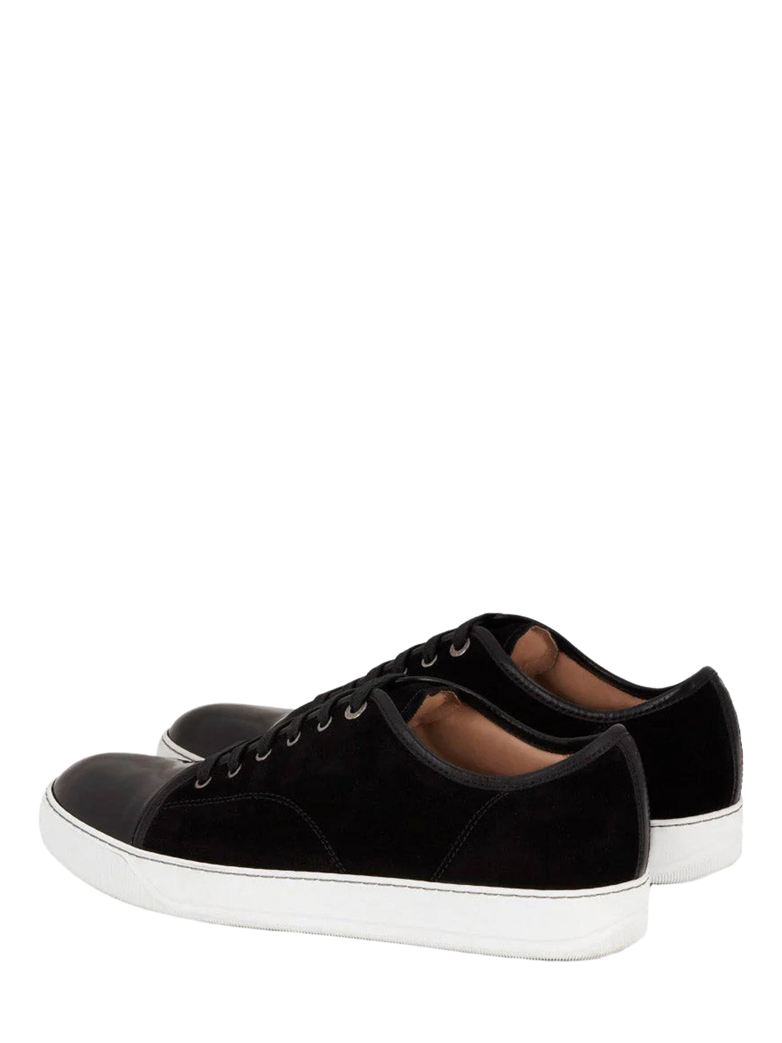 Lanvin Dbb1 Suede And Patent Leather Sneakers in Black at Nordstrom - 3