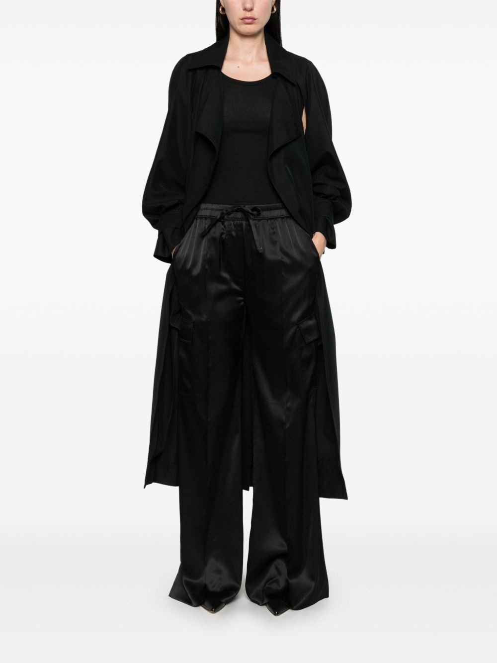 satin cargo pants - 2