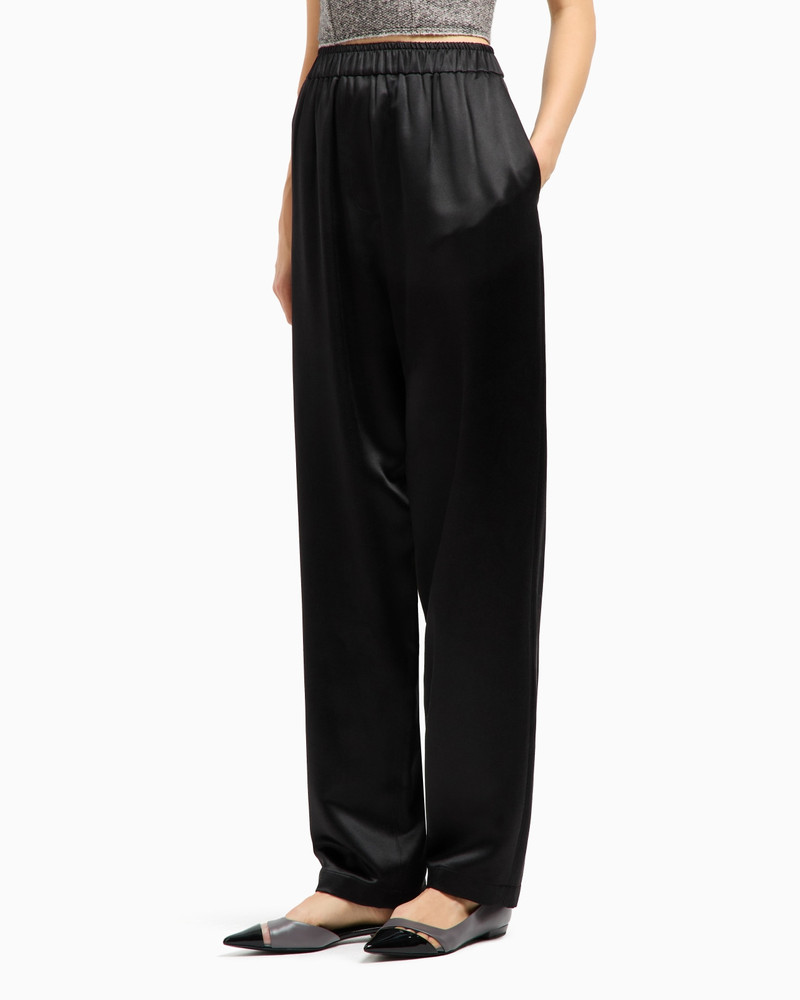GIORGIO ARMANI STRAIGHT-CUT TROUSERS IN TUSSAH SILK SATIN outlook