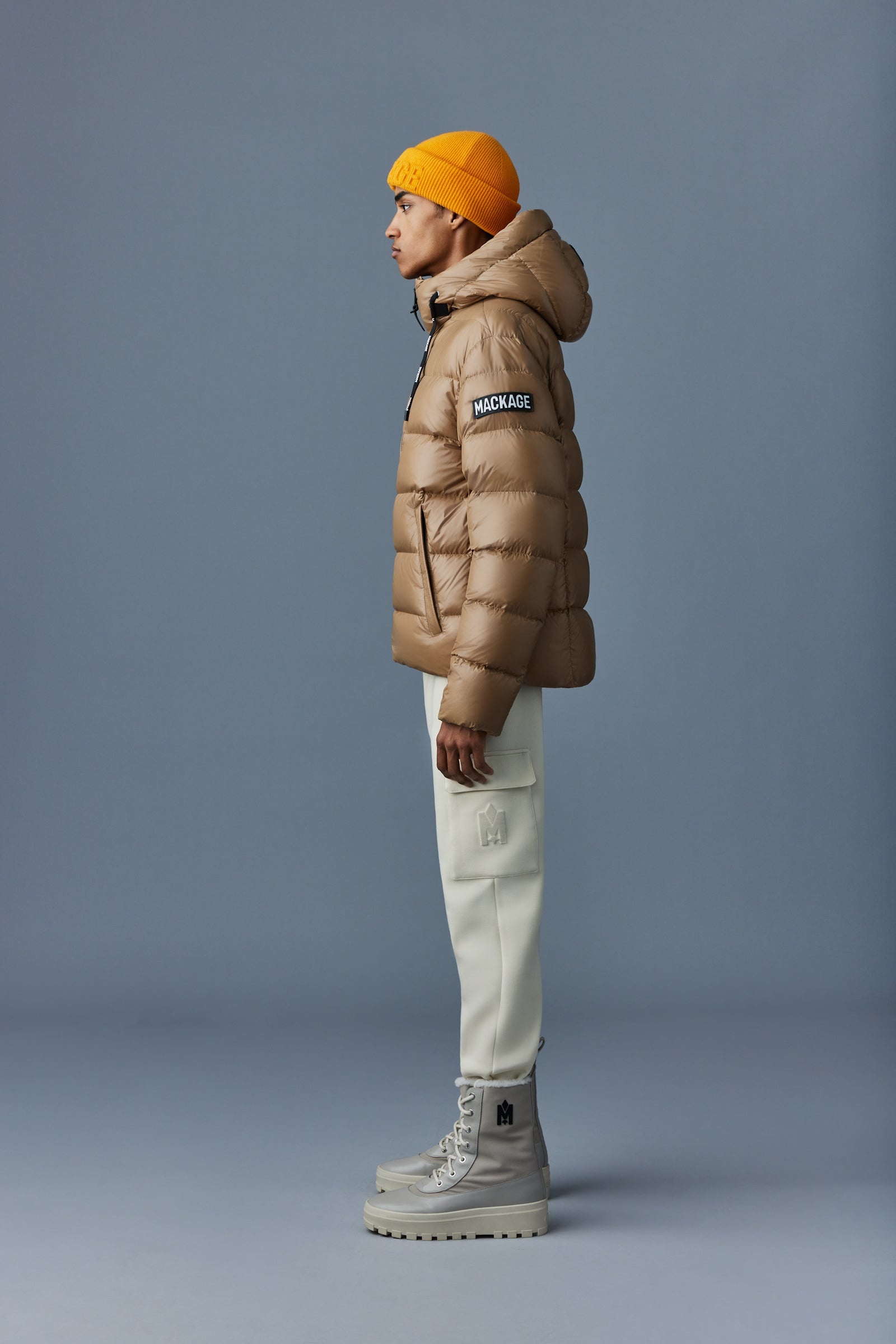 VICTOR lustrous light down jacket with hood for men - 3