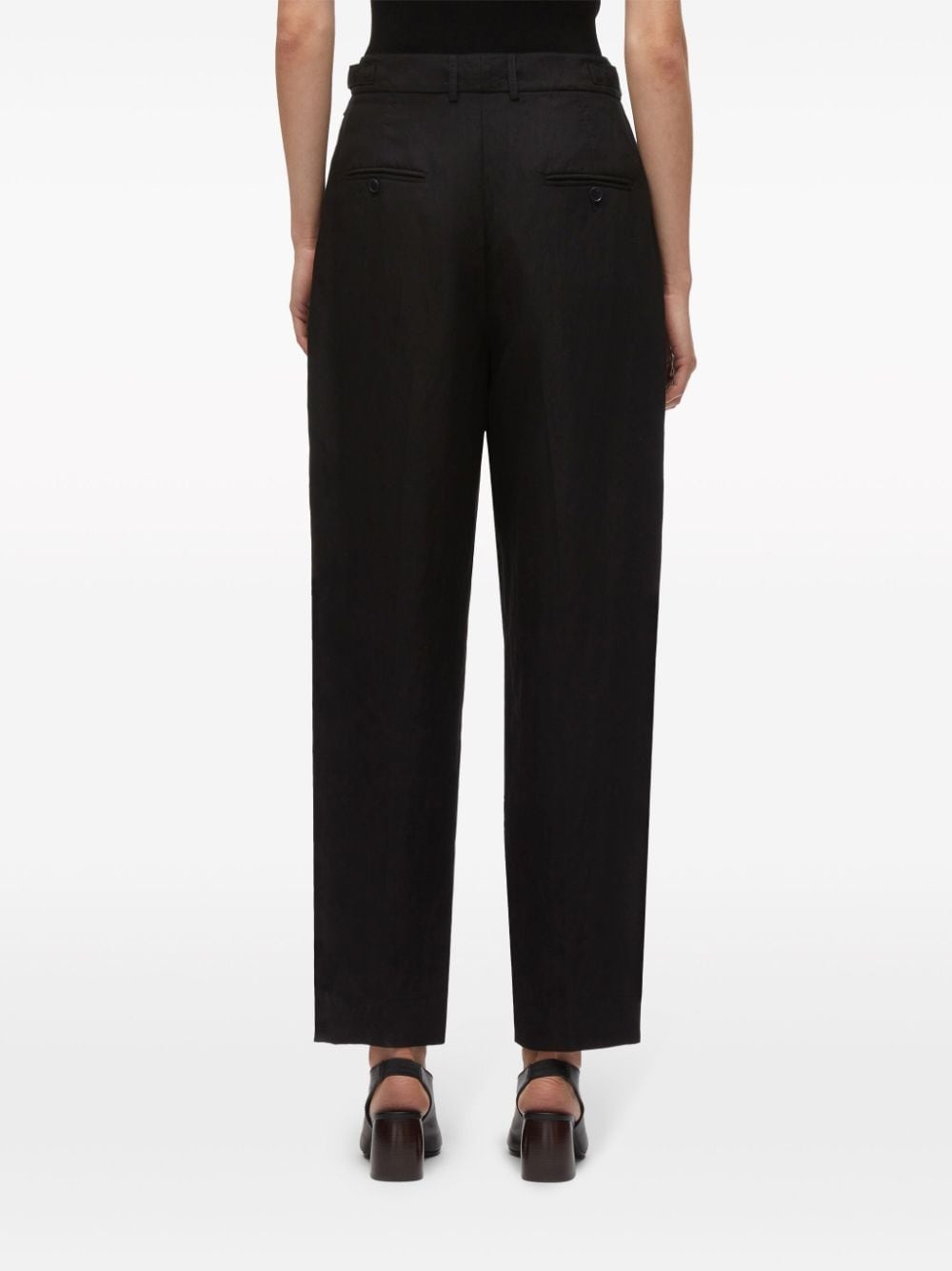 double-pleat tapered trousers - 5