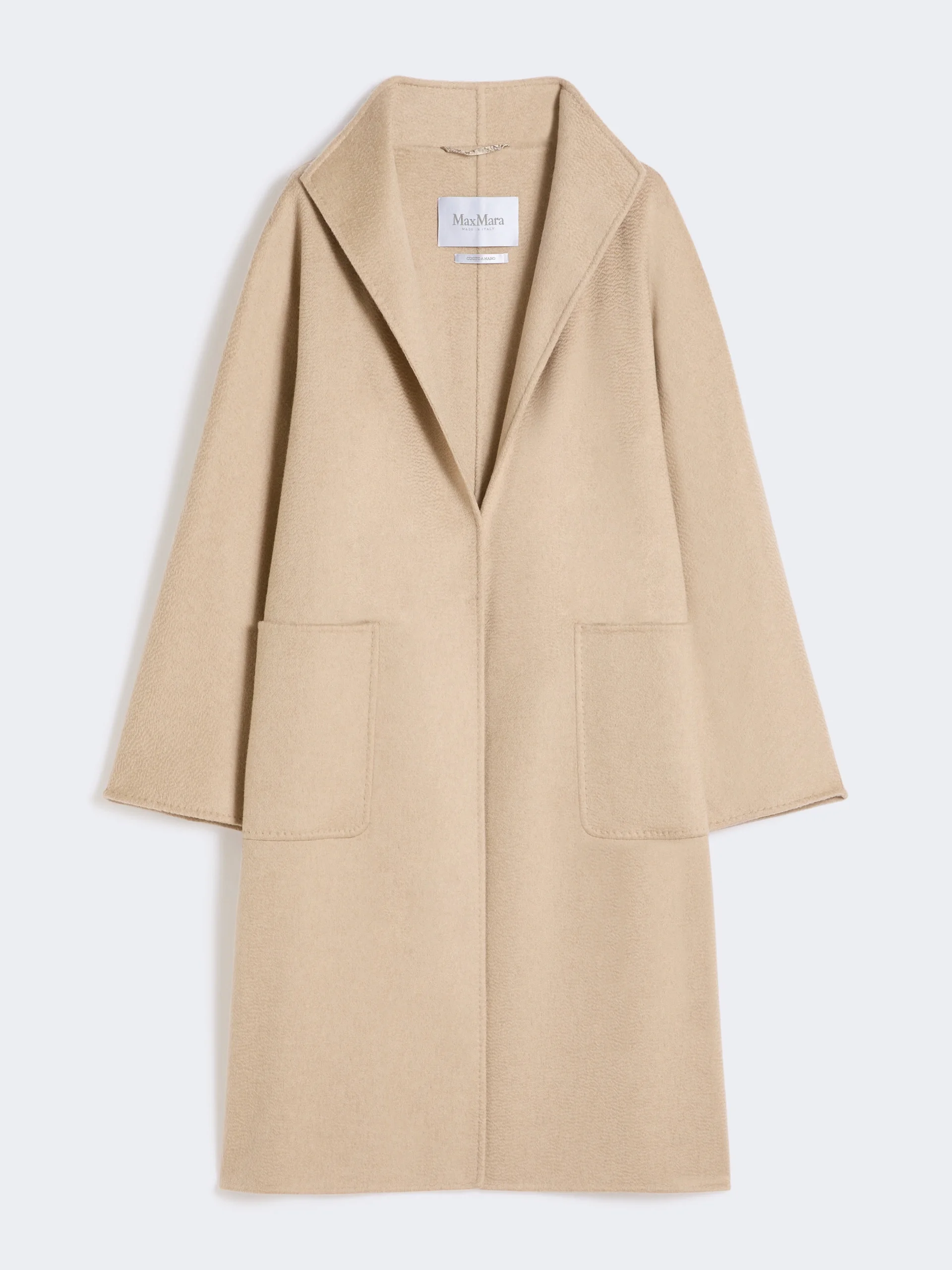 LILIA Midi cashmere cardigan coat - SAND - 1