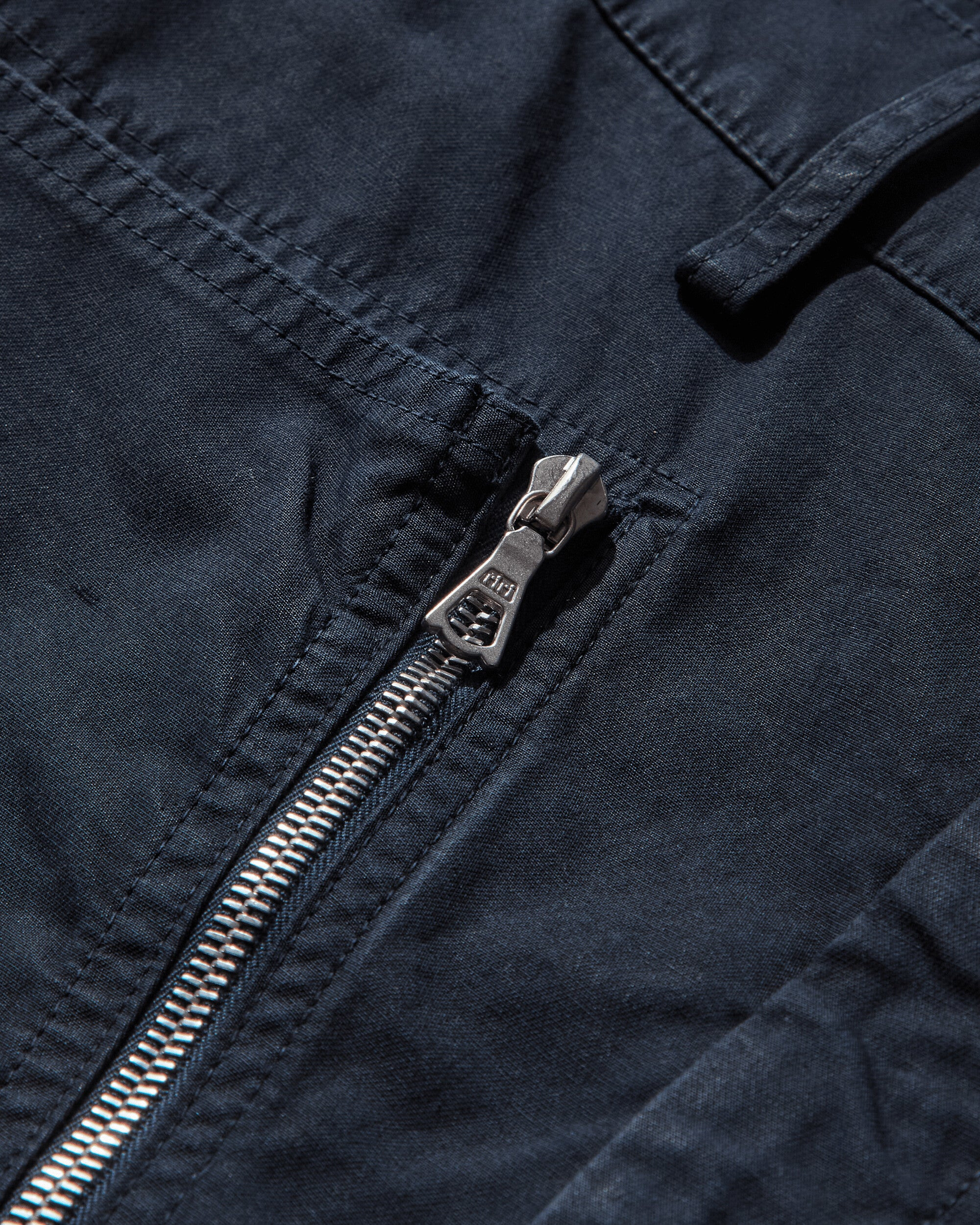 Men's Overdyed Zip Pants Navy - 3